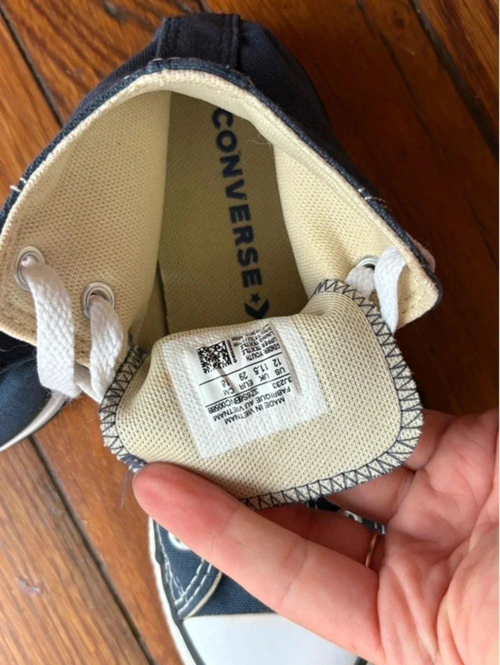 12C Kids Navy Blue Hightop Converse